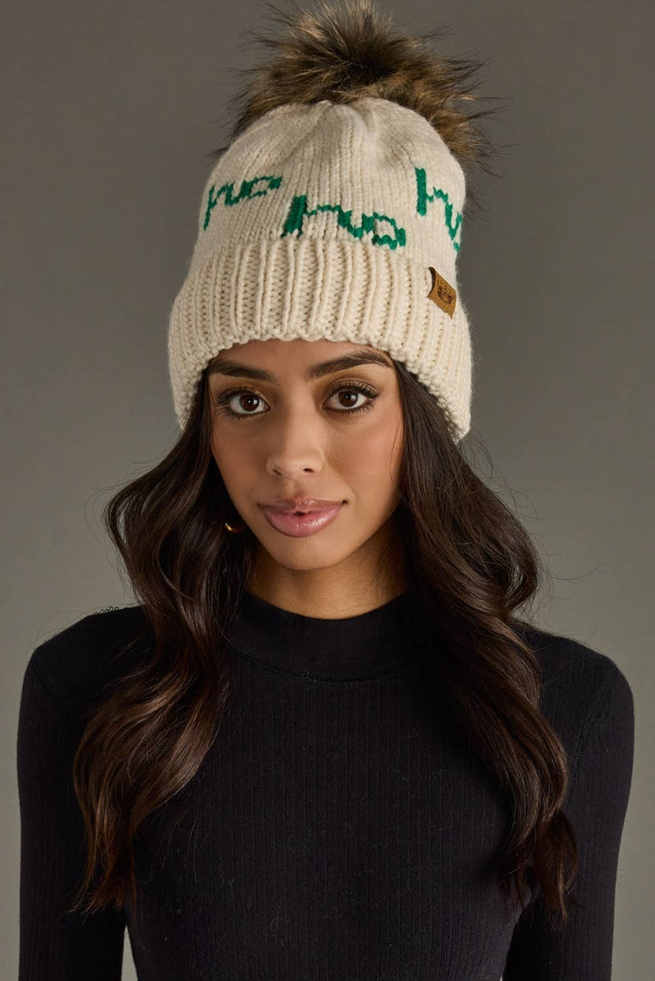Ho Ho Ho Pom Hat- Green