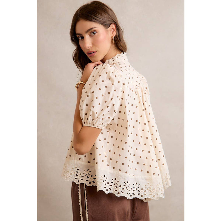 PRESALE Polka Dot Lace Blouse
