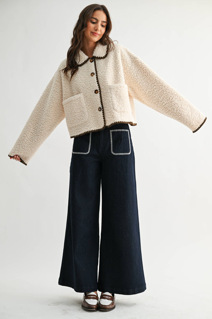 Trim Sherpa Jacket - Baycreek & Co