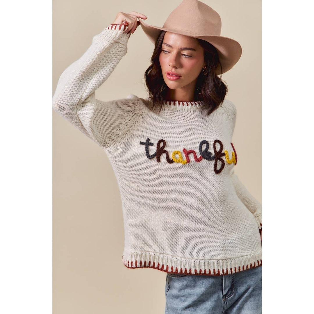 “Thankful” Sweater - Baycreek & Co