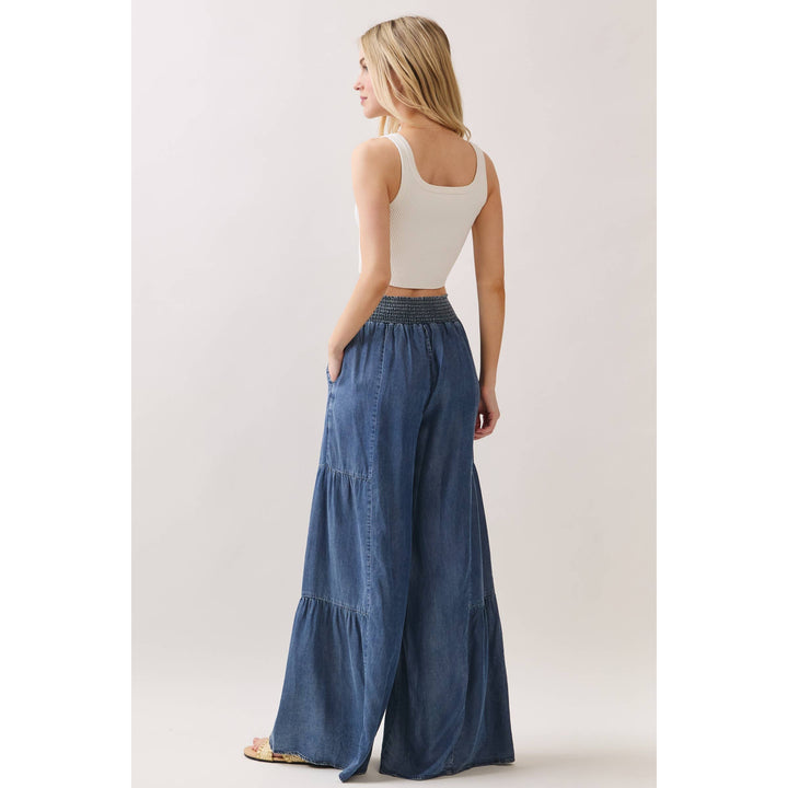 DENIM TENCEL WIDE LEG PANTS - VP3587A - Baycreek & Co