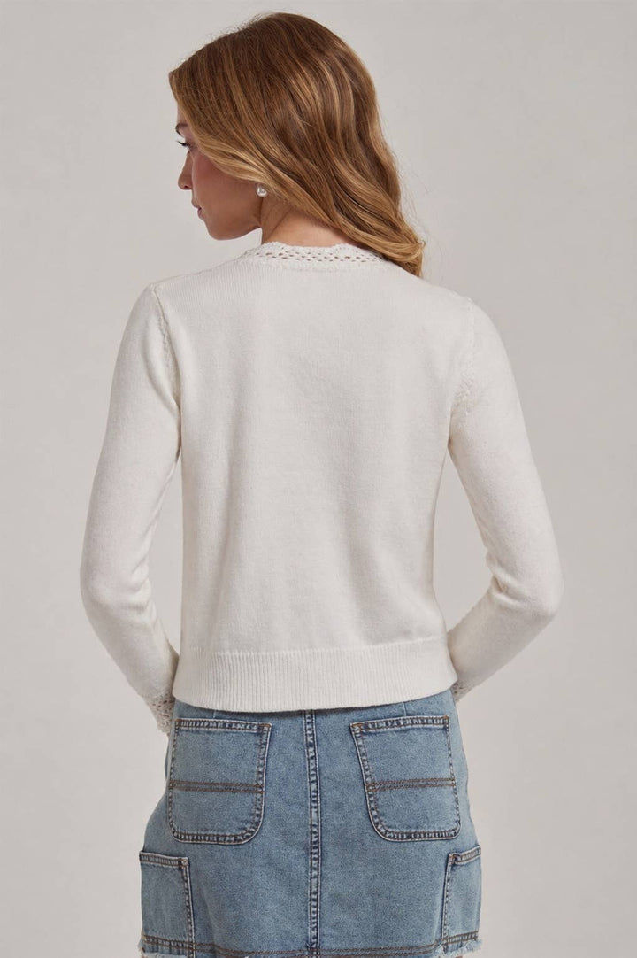 Lace Trim Cardigan