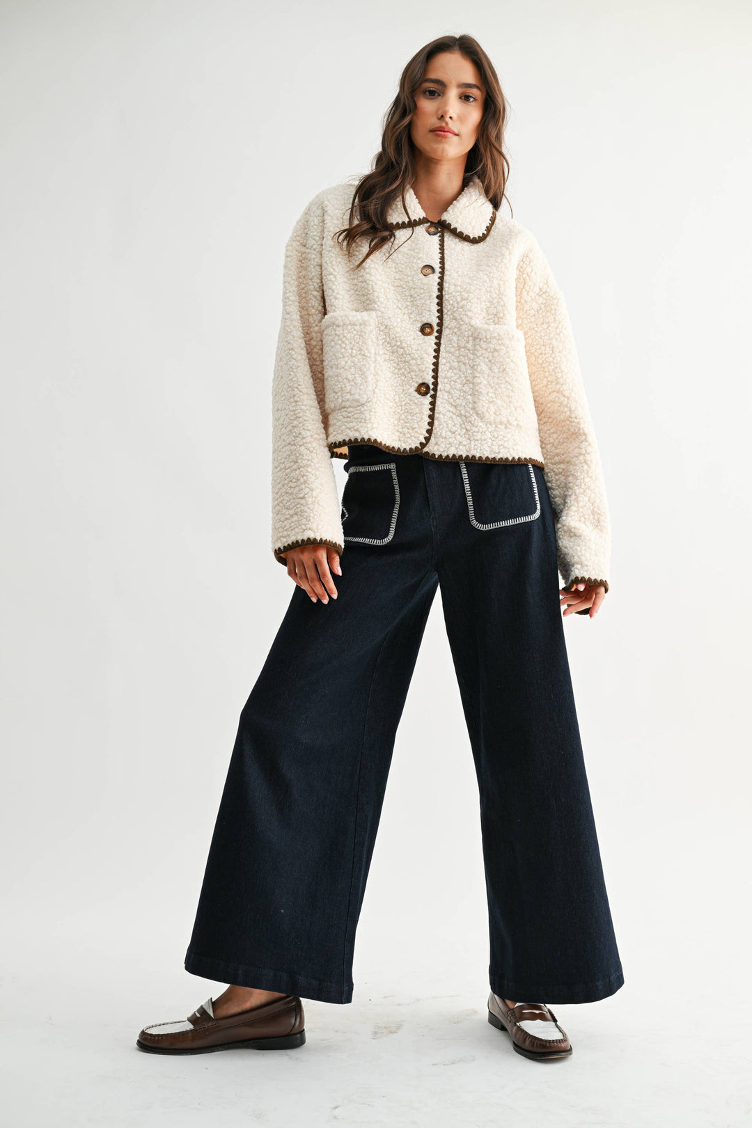 Trim Sherpa Jacket - Baycreek & Co