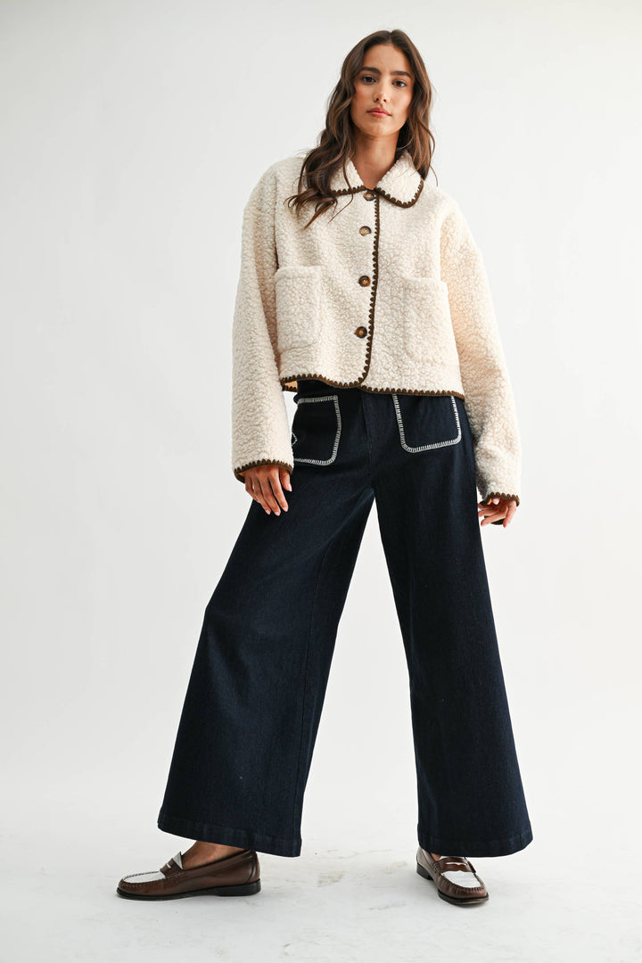Trim Sherpa Jacket - Baycreek & Co