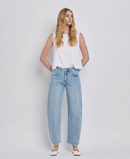 High Rise Barrel Jeans