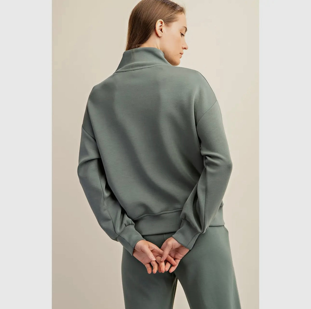 PLUS Corinne Quarter Zip Top