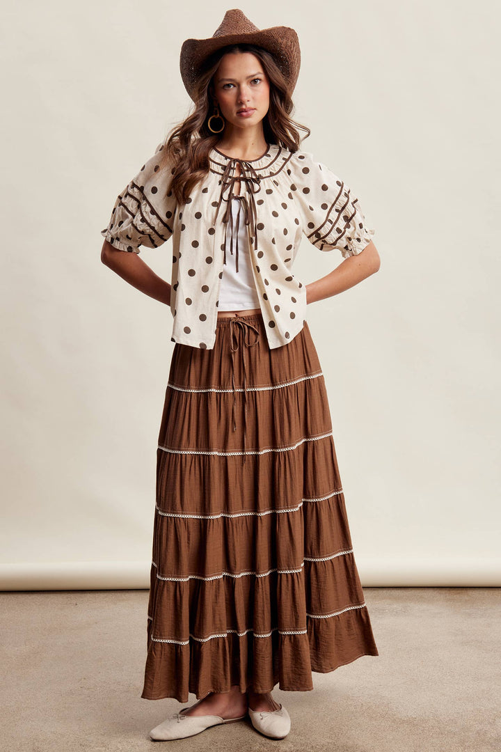 Polka Dot Ruffle Blouse