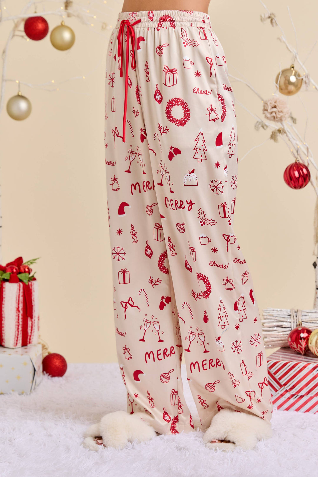 Cheerful Holiday Pajama Set