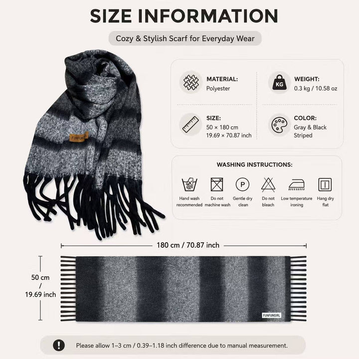 Women Soft Winter Plaid Scarf Warm Shawl - Baycreek & Co