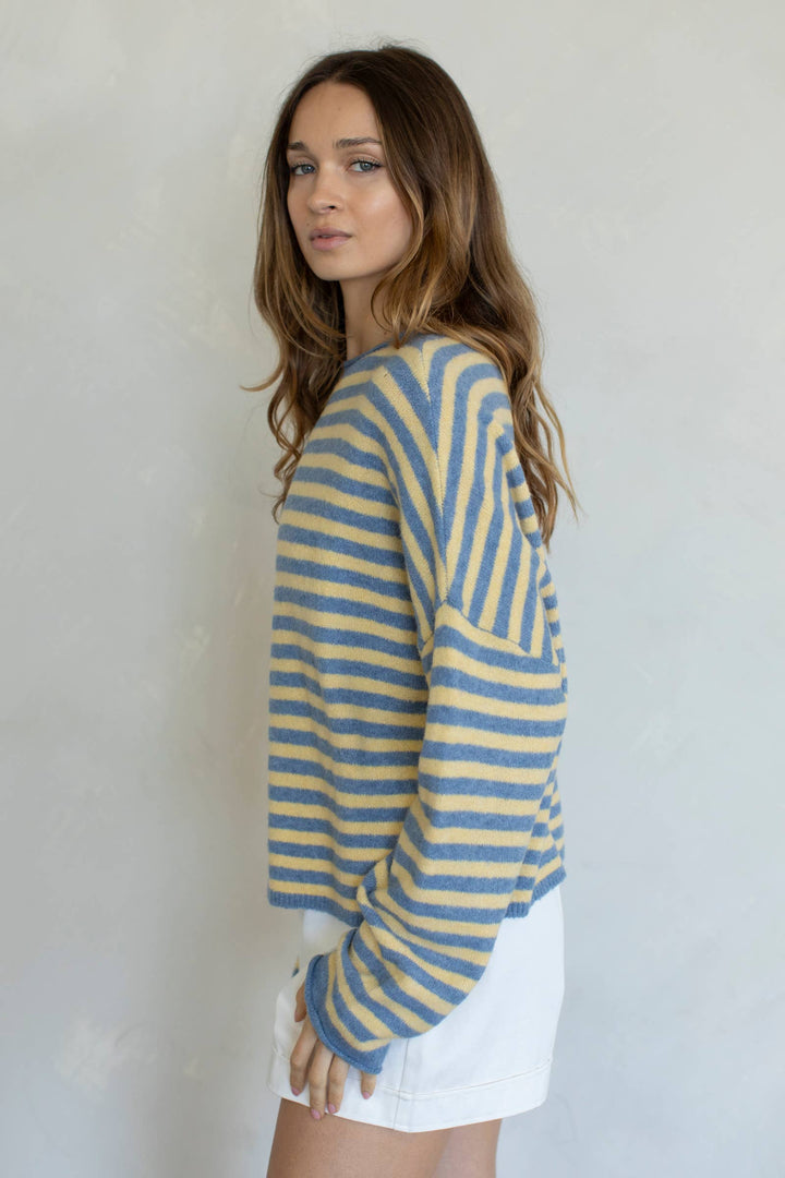 Piper Pullover Sweater - Striped - Baycreek & Co
