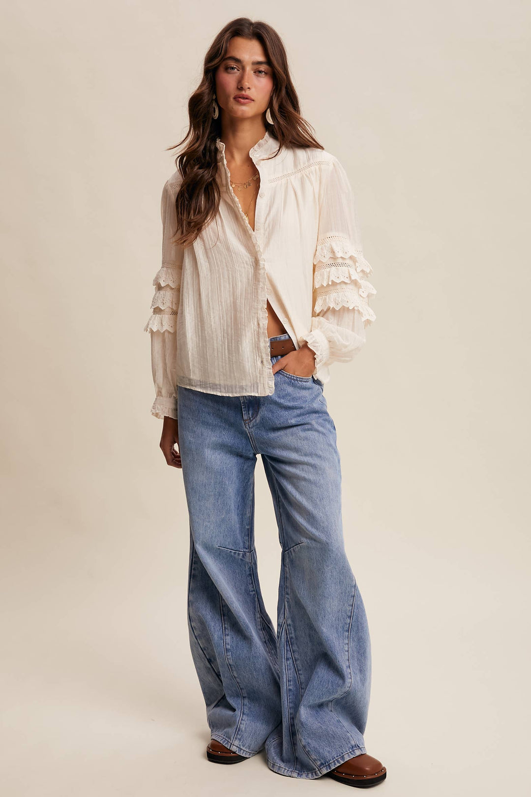Clover Pintuck Blouse - Baycreek & Co