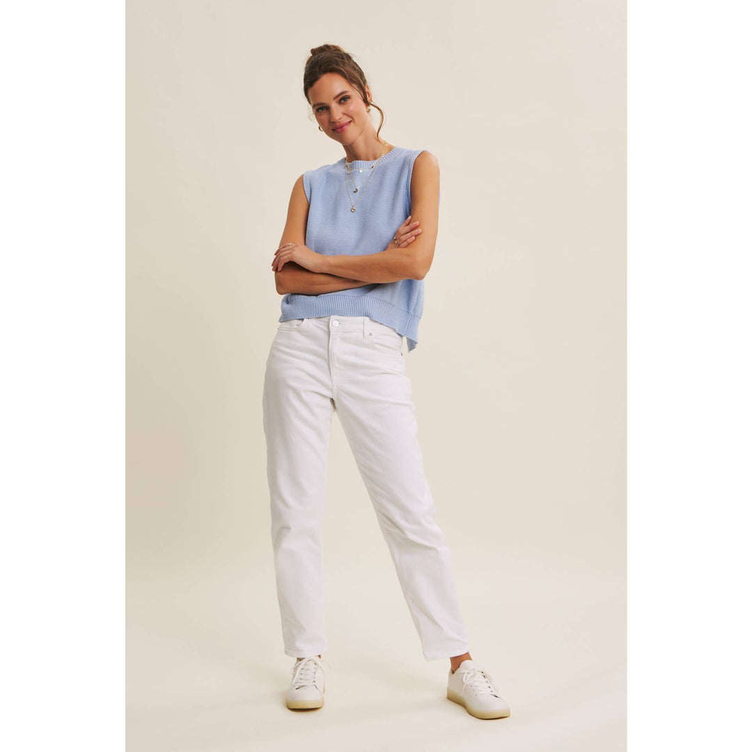 UNEXPECTED TWIST CONTRAST BOW BACK SWEATER TOP - Baycreek & Co