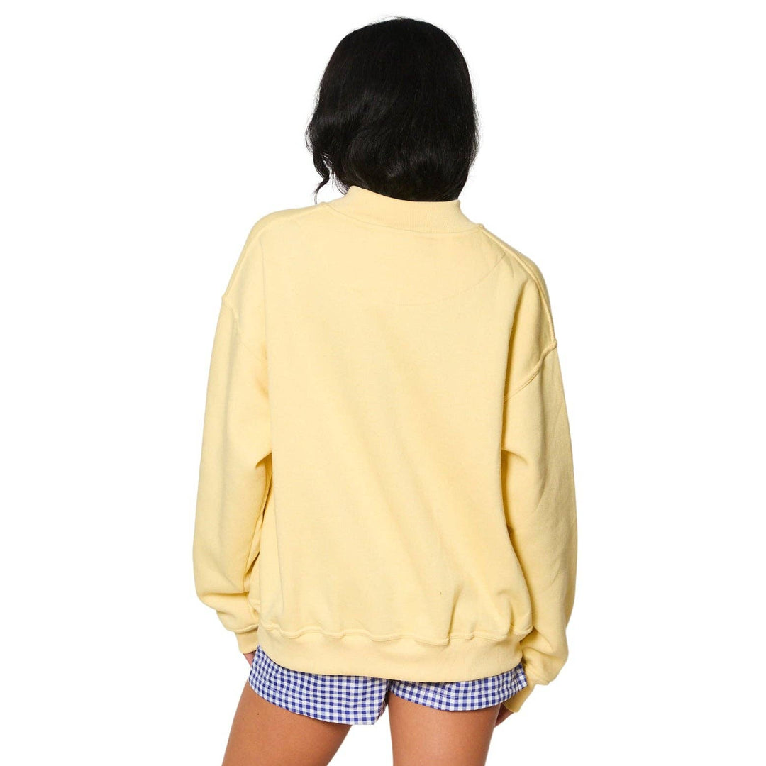Michigan Butter Yellow Mock Neck