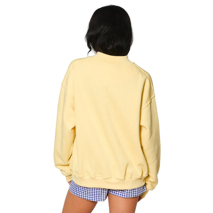 Michigan Butter Yellow Mock Neck