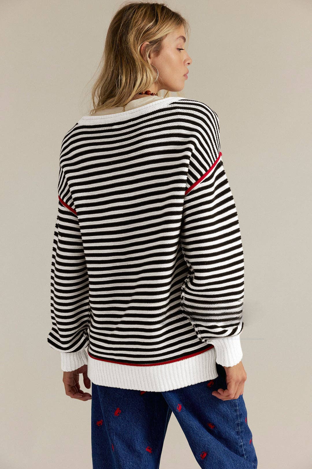 Striped Crewneck Sweater - Baycreek & Co