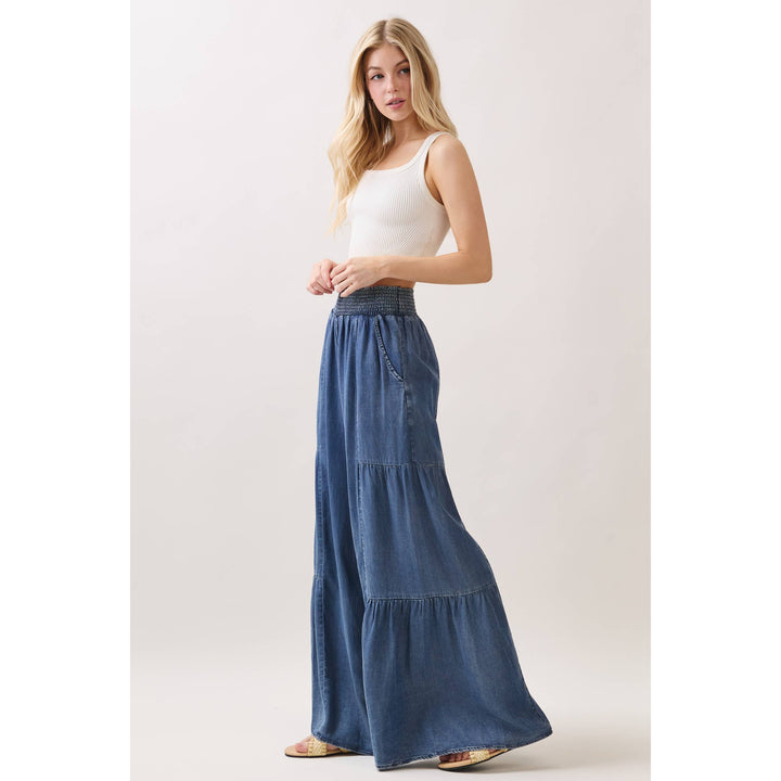 DENIM TENCEL WIDE LEG PANTS - VP3587A - Baycreek & Co
