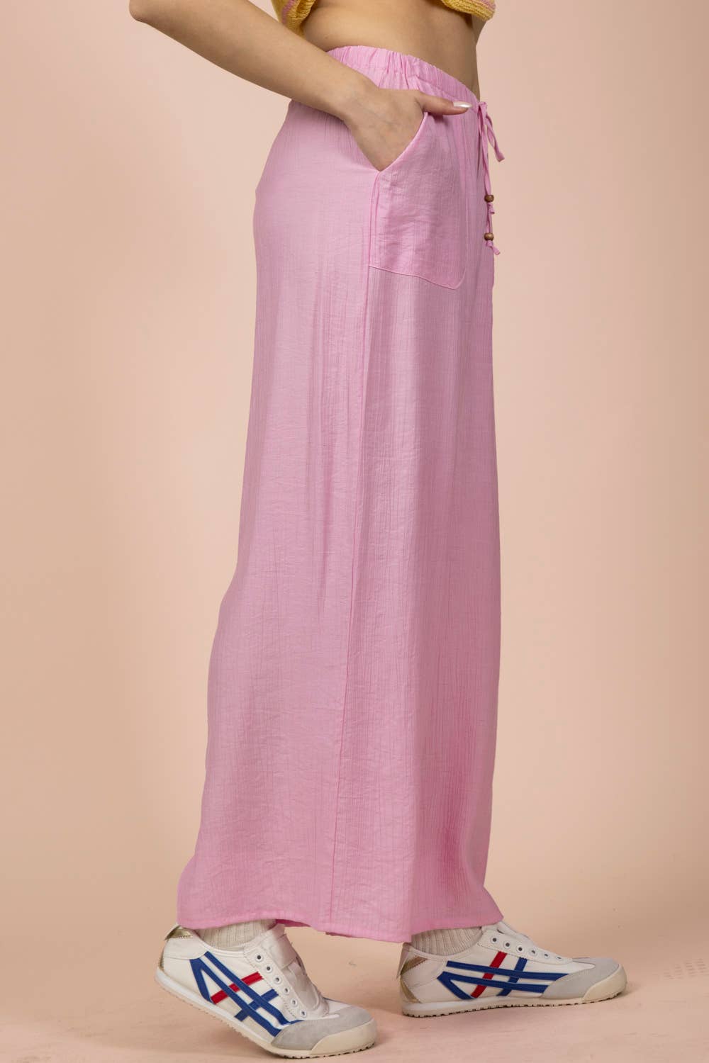 NP71047-Wide Leg Woven Pants - Baycreek & Co