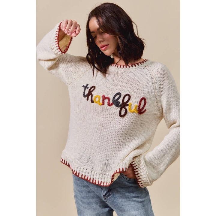 “Thankful” Sweater - Baycreek & Co