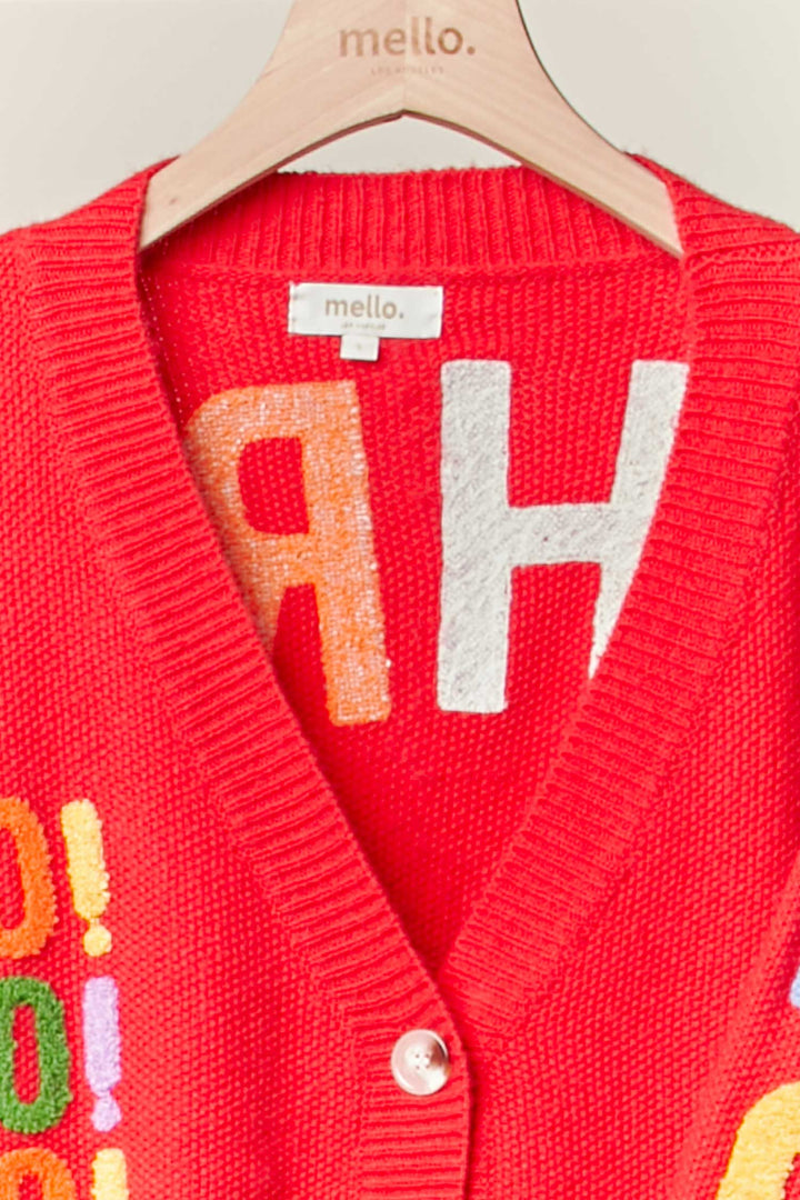 Merry Letter Knit Cardigan