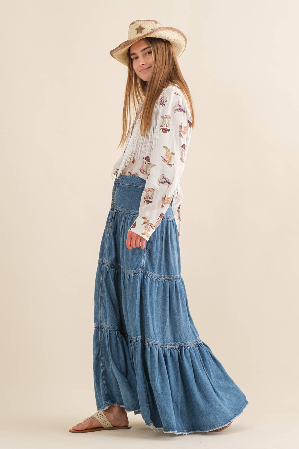 Chambray button skirt oasis best sale