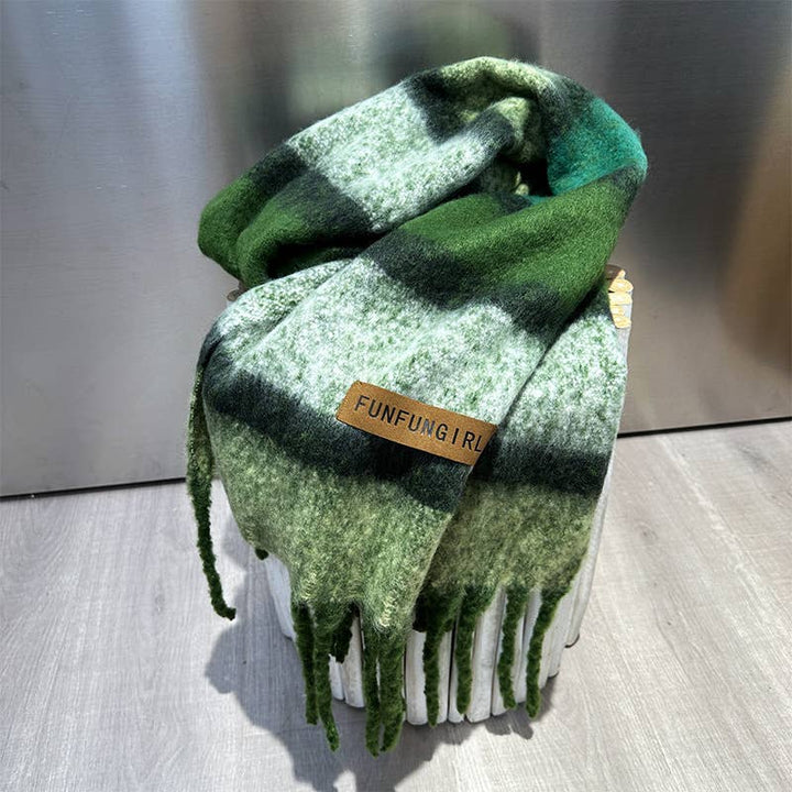 Women Soft Winter Plaid Scarf Warm Shawl - Baycreek & Co