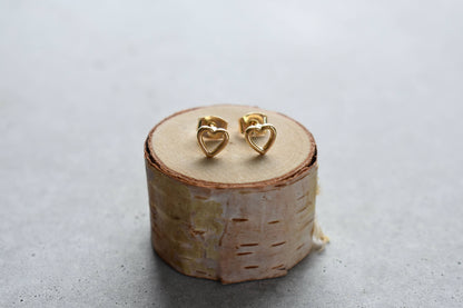 Gold Heart Earrings