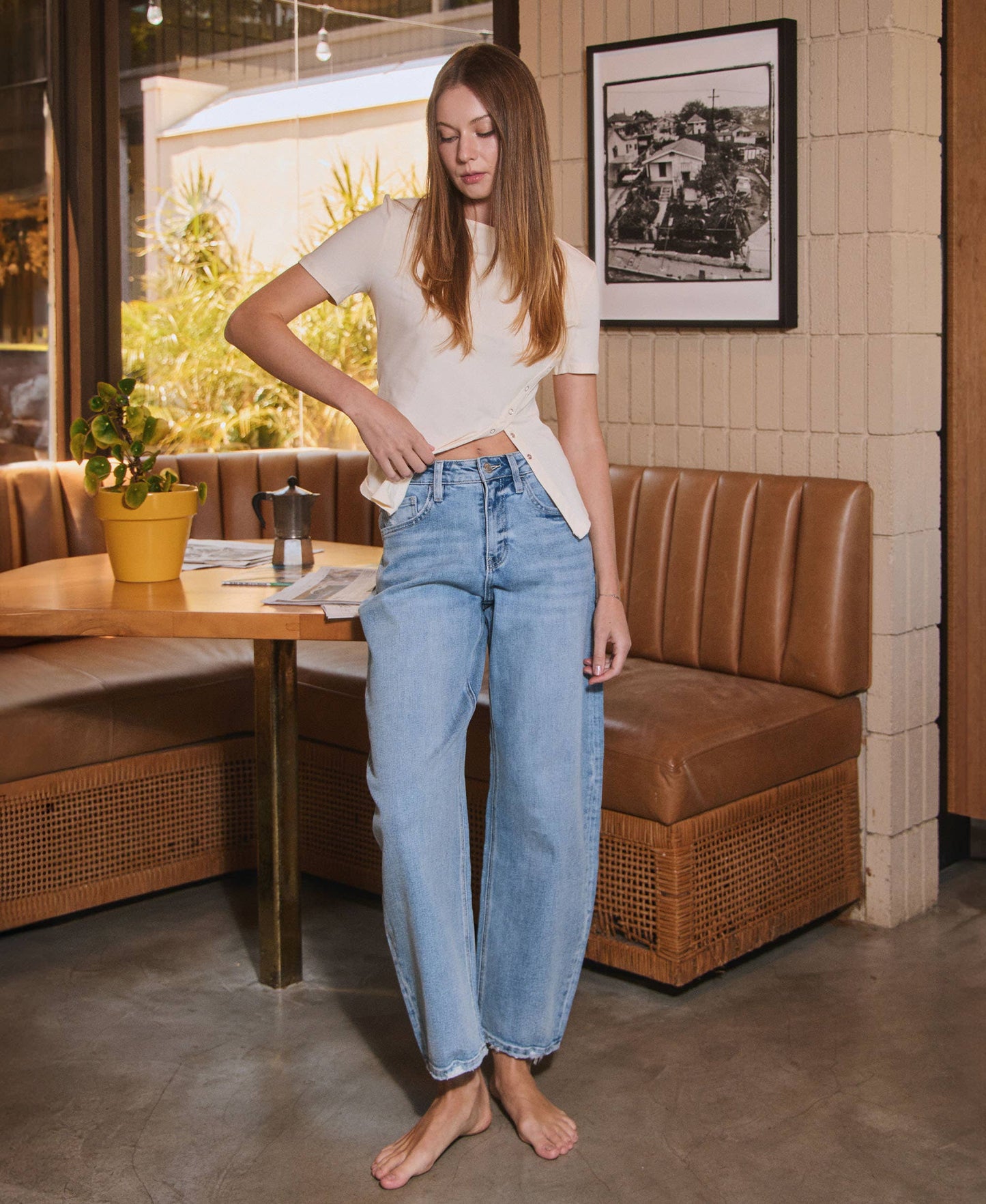 High Rise Barrel Jeans