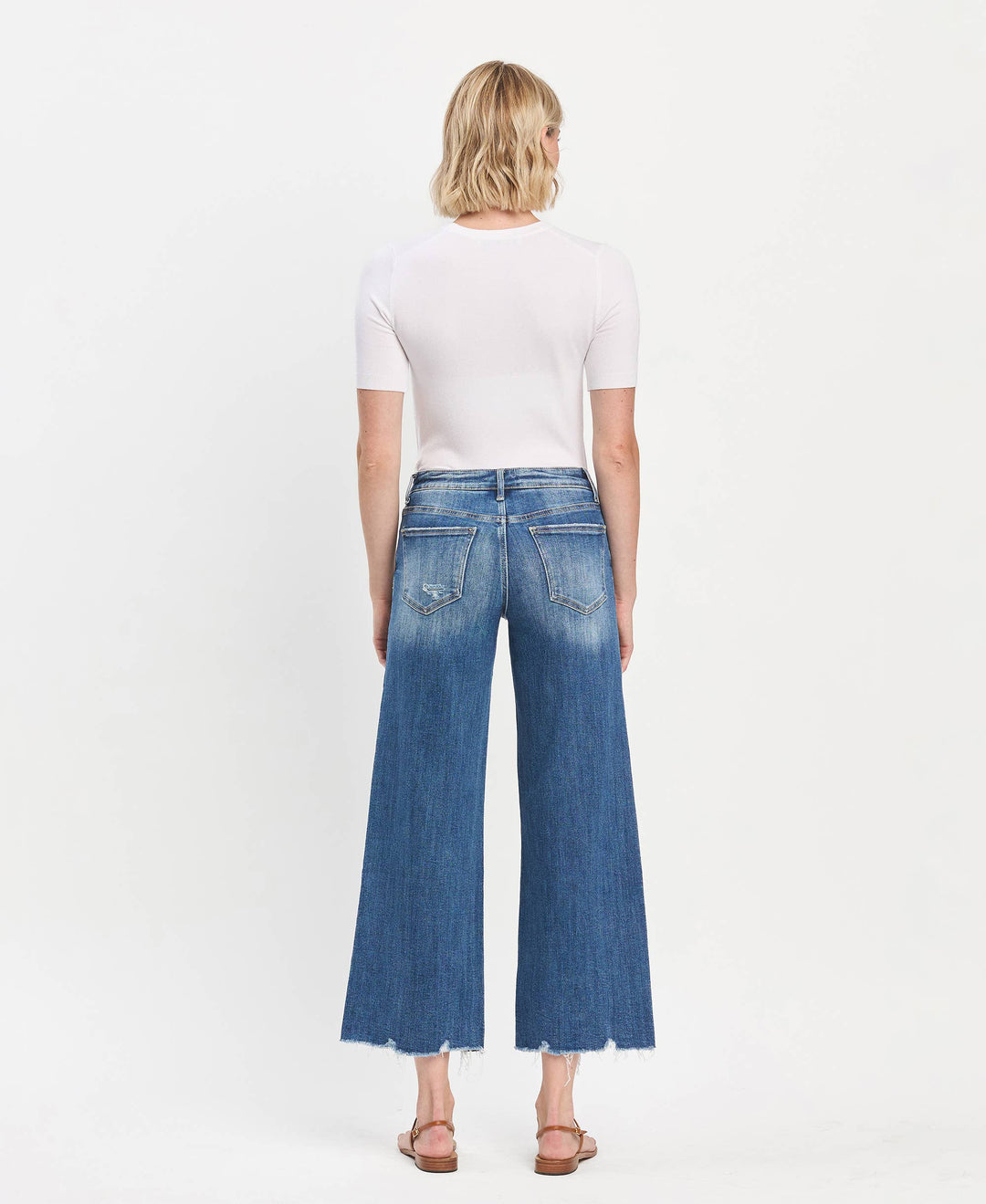 Mid Rise Wide Jeans