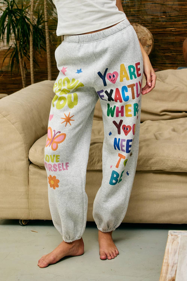 IP5812 | Inspirational Graphic Jogger Sweatpants - Baycreek & Co