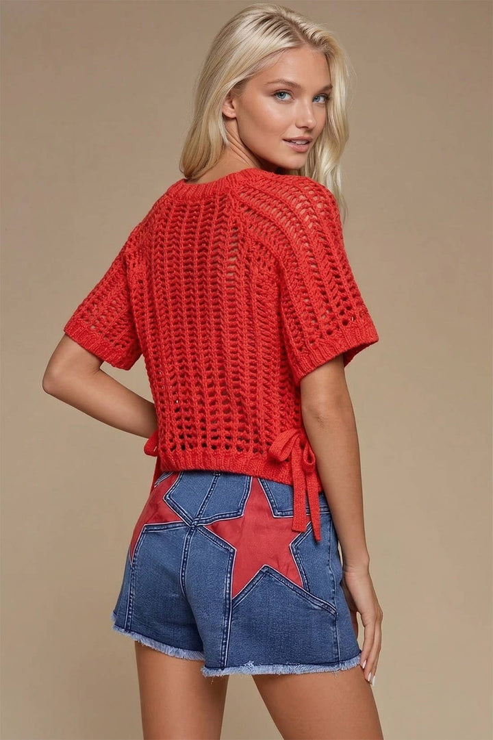 BESTSELLER RESTOCK STAR CUT OUT DENIM SHORTS W2328PIAA - Baycreek & Co
