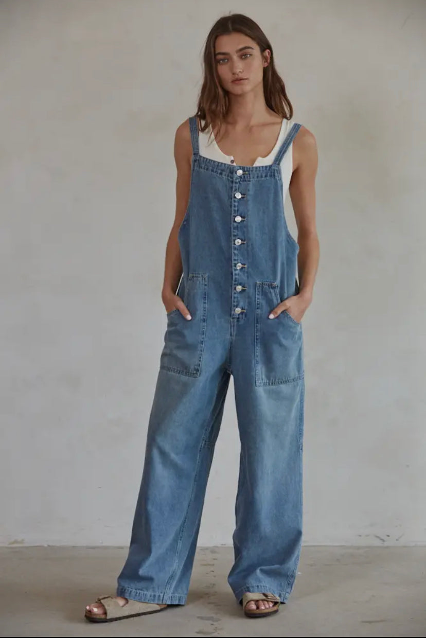 Square Neck Overalls