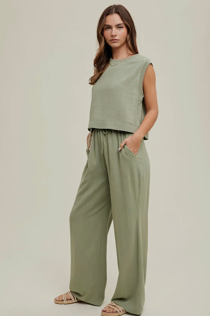 Cleo Linen Top and Pants Set