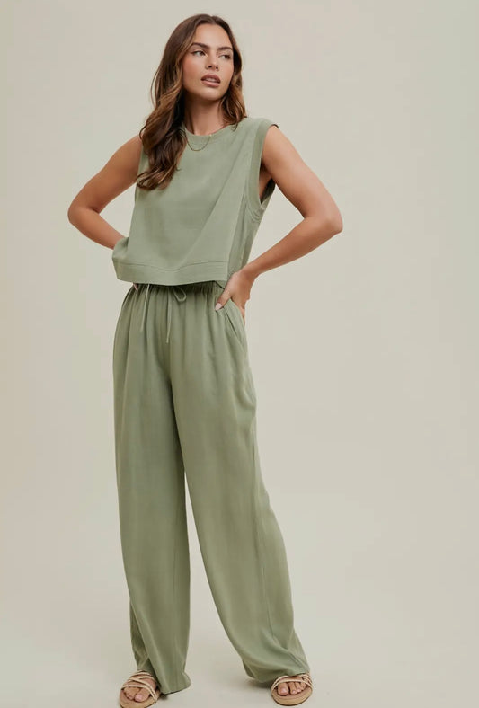 Cleo Linen Top and Pants Set