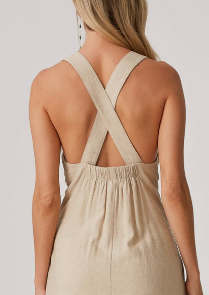 Sandy Low Back Linen Dress