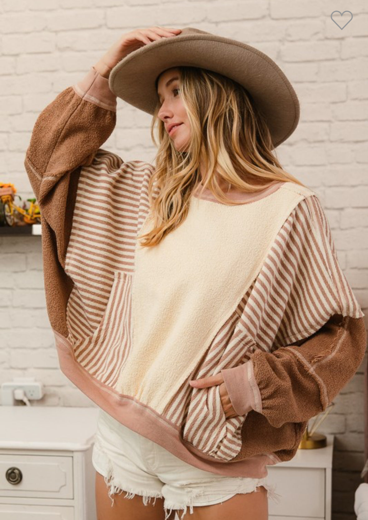Terry Striped Color Pullover