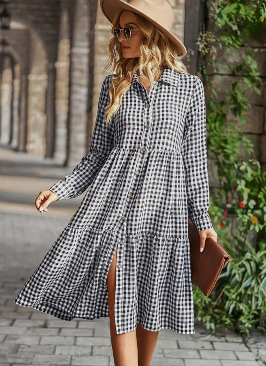 Gingham Shirt Dress