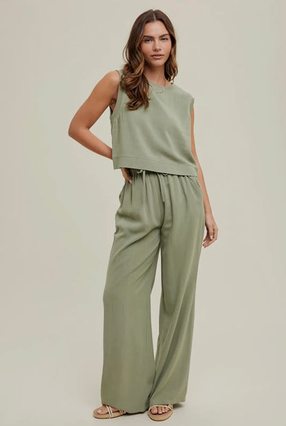 Cleo Linen Top and Pants Set