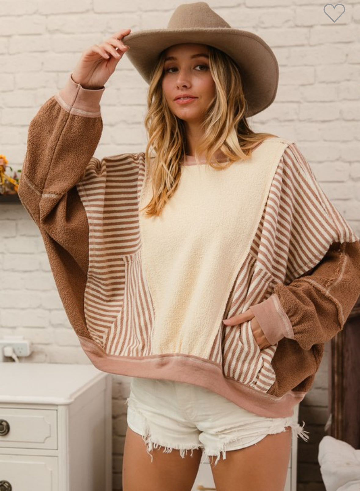 Terry Striped Color Pullover