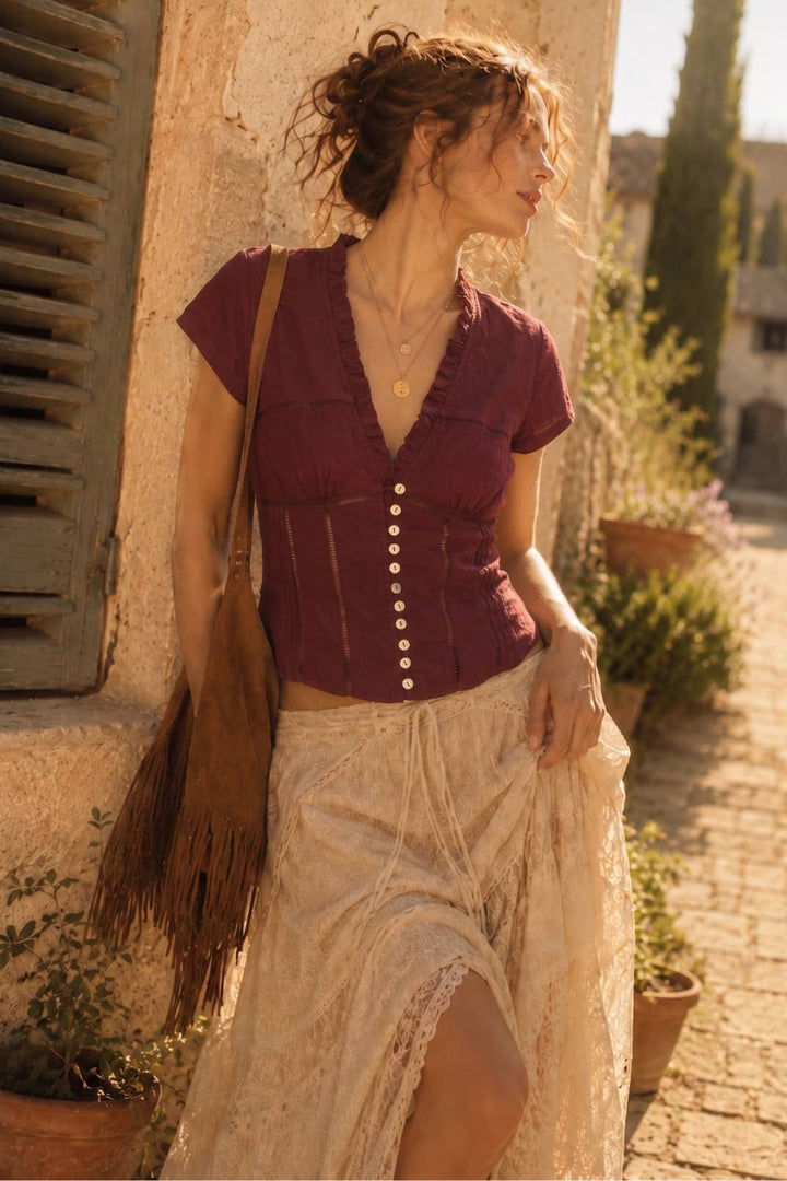 Lace Panel Blouse