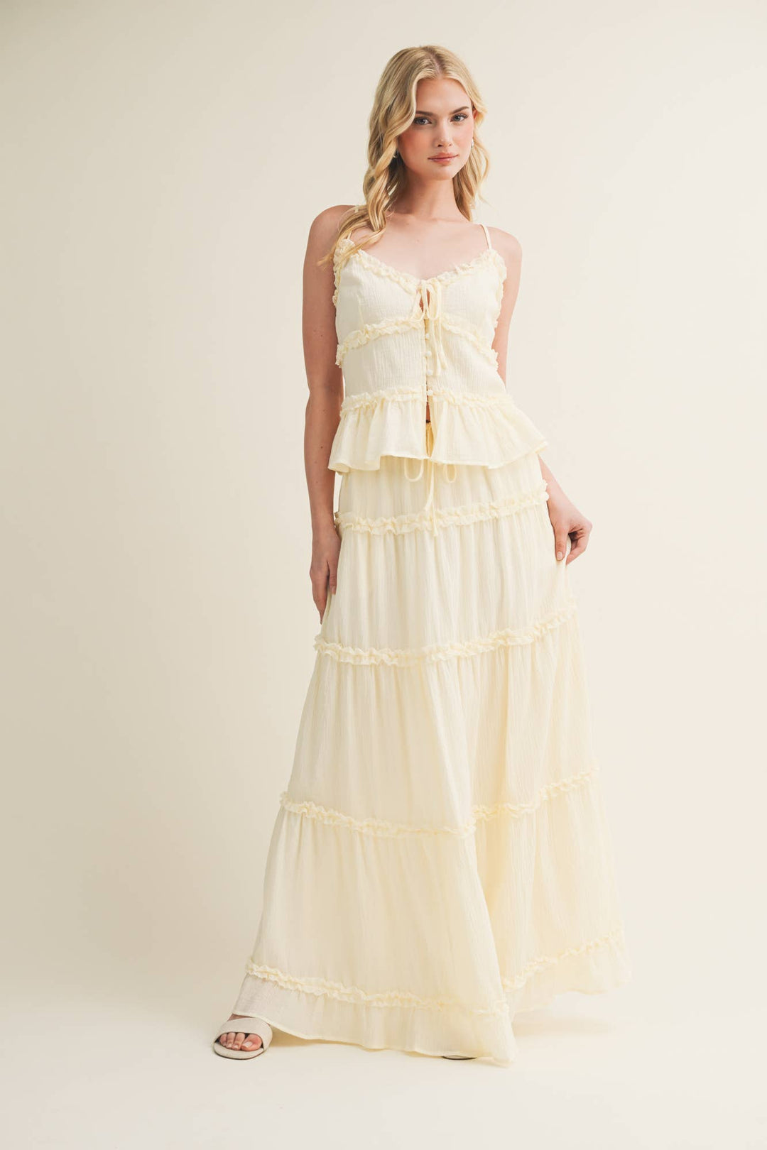 Ruffle Tier Maxi Skirt - Baycreek & Co