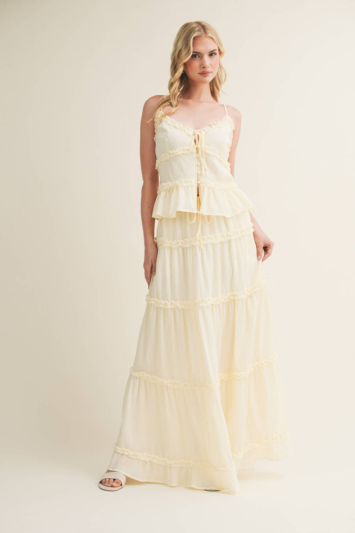 Ruffle Tier Maxi Skirt - Baycreek & Co
