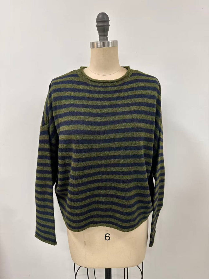 Piper Pullover Sweater - Striped - Baycreek & Co