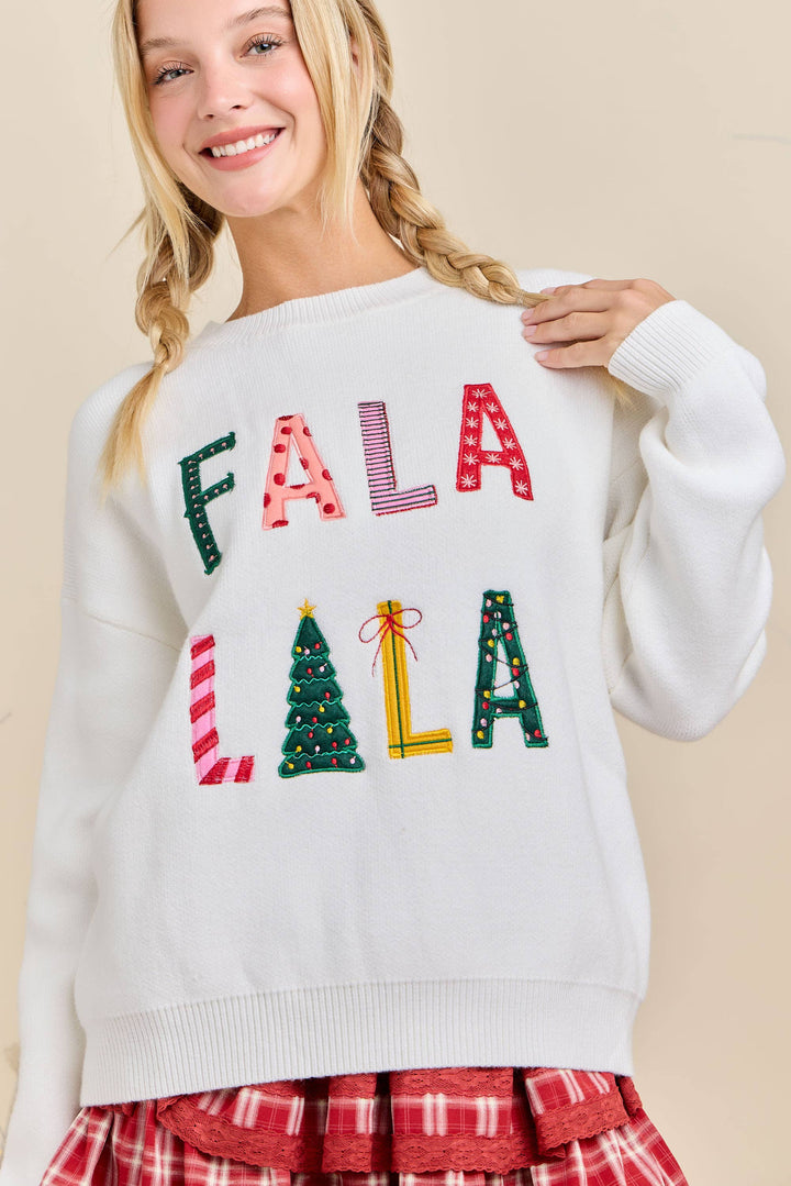 FALA LALA Christmas Knit Sweater