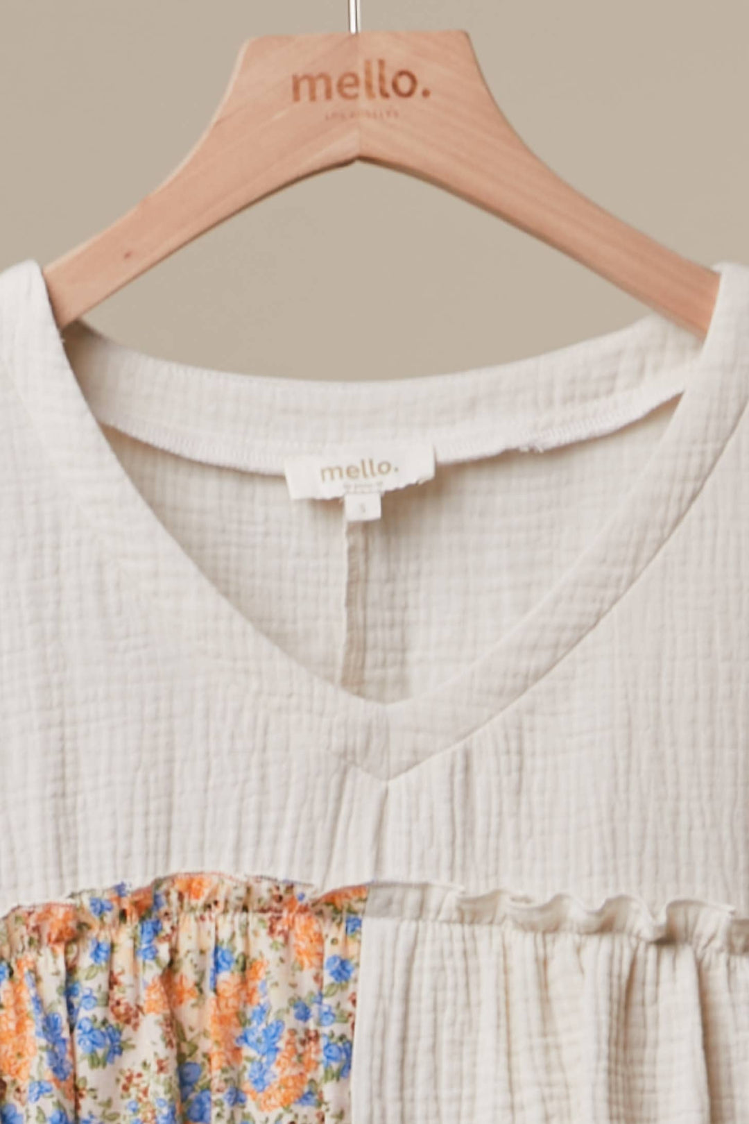 Vintage Patchwork Ruffle Hem Top - Baycreek & Co