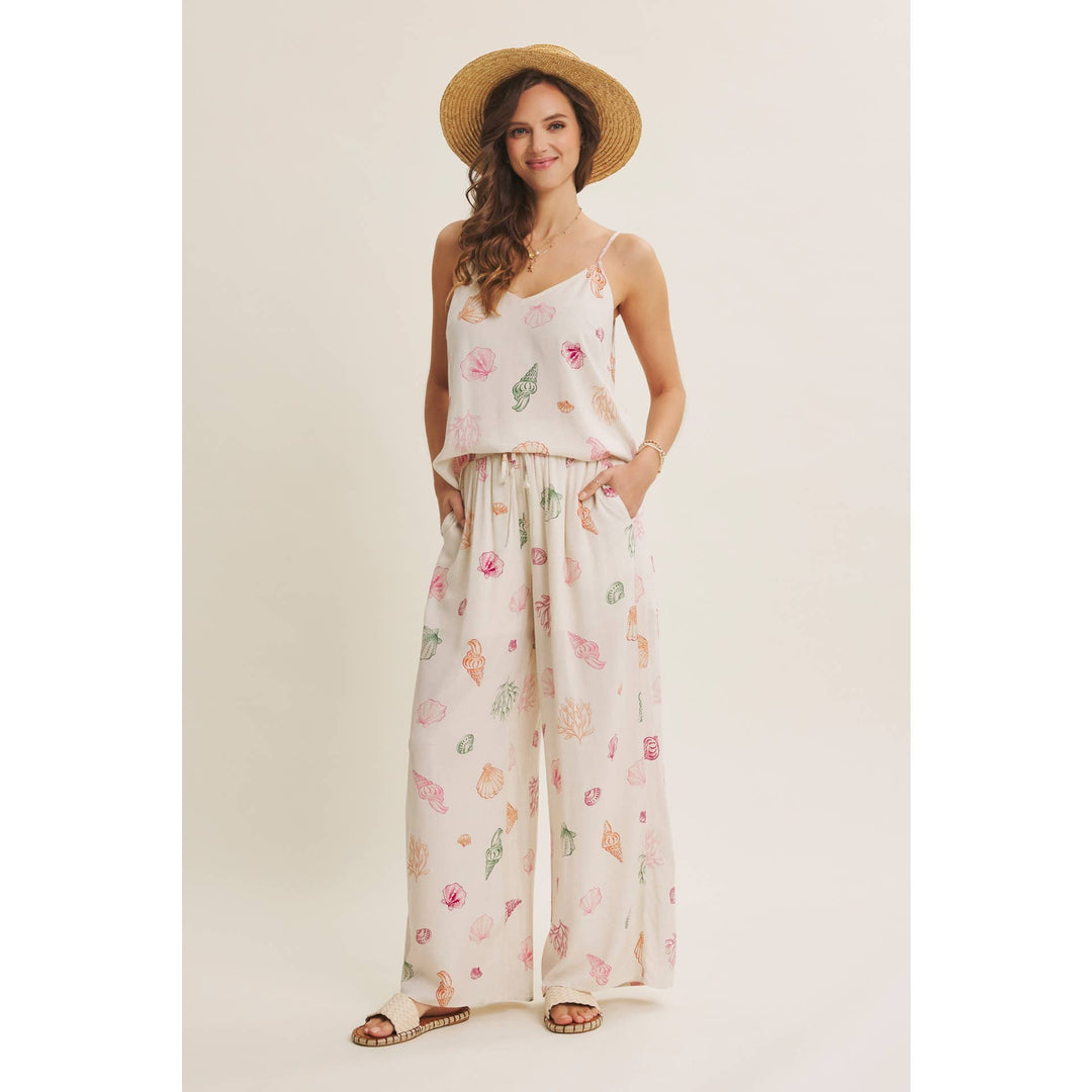Seashell Wide Leg Bottoms - Baycreek & Co