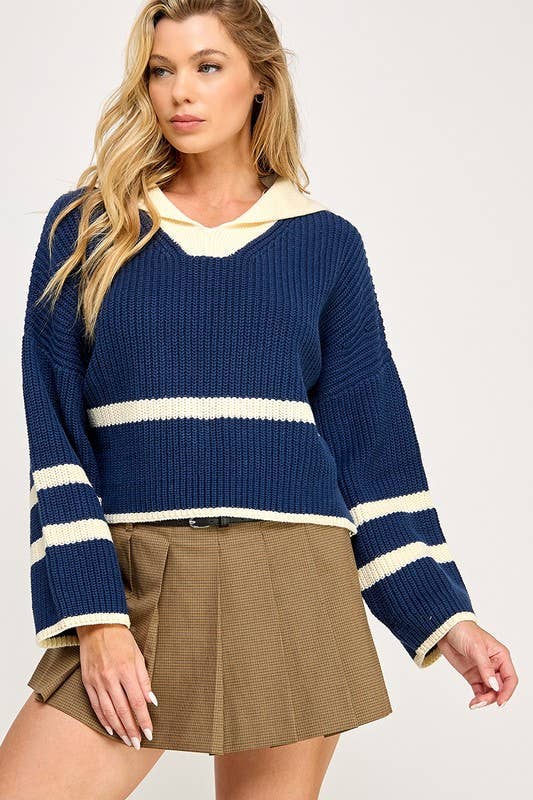 Sailor Collar Sweater