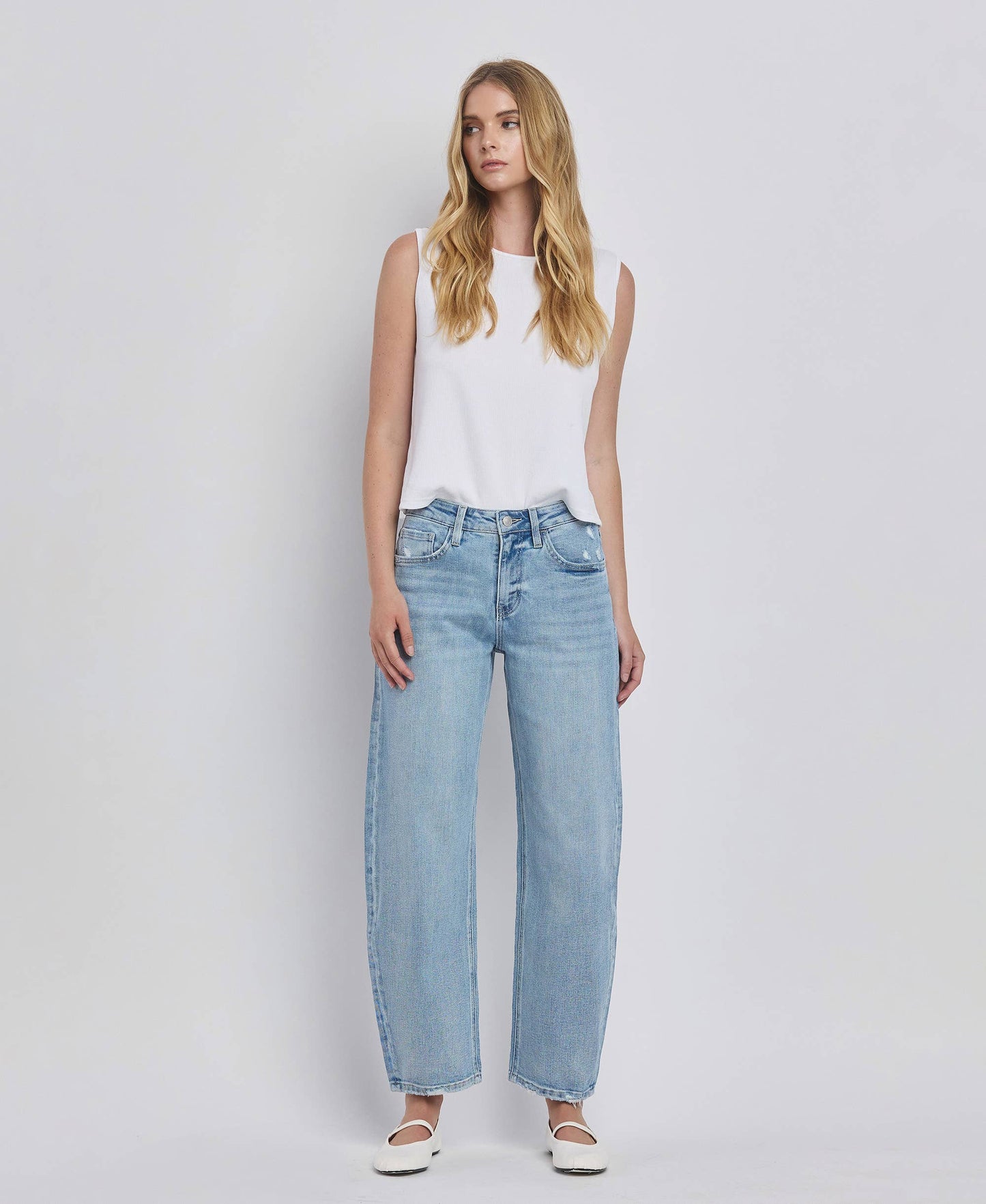 High Rise Barrel Jeans