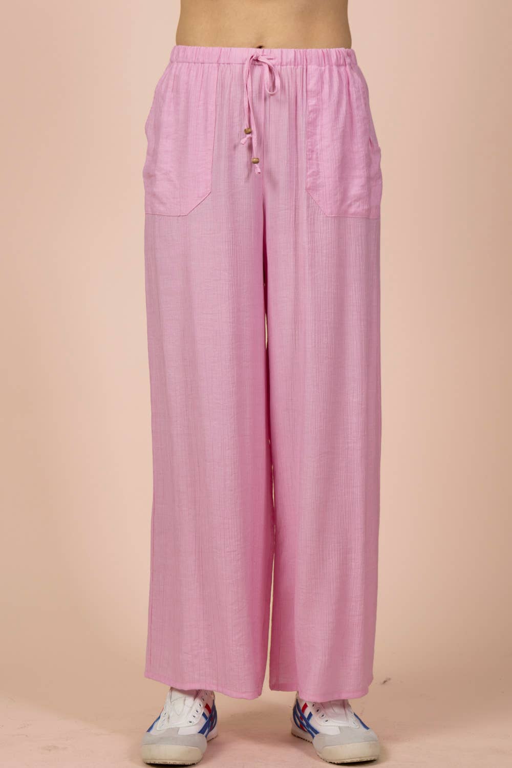 NP71047-Wide Leg Woven Pants - Baycreek & Co