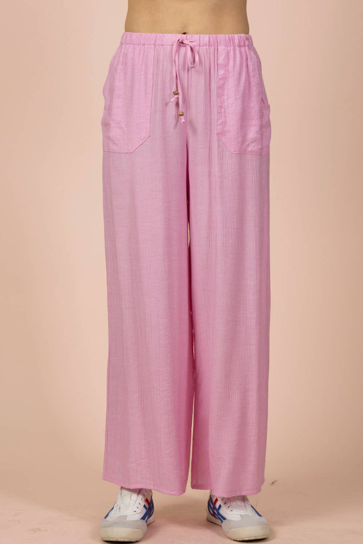 NP71047-Wide Leg Woven Pants - Baycreek & Co