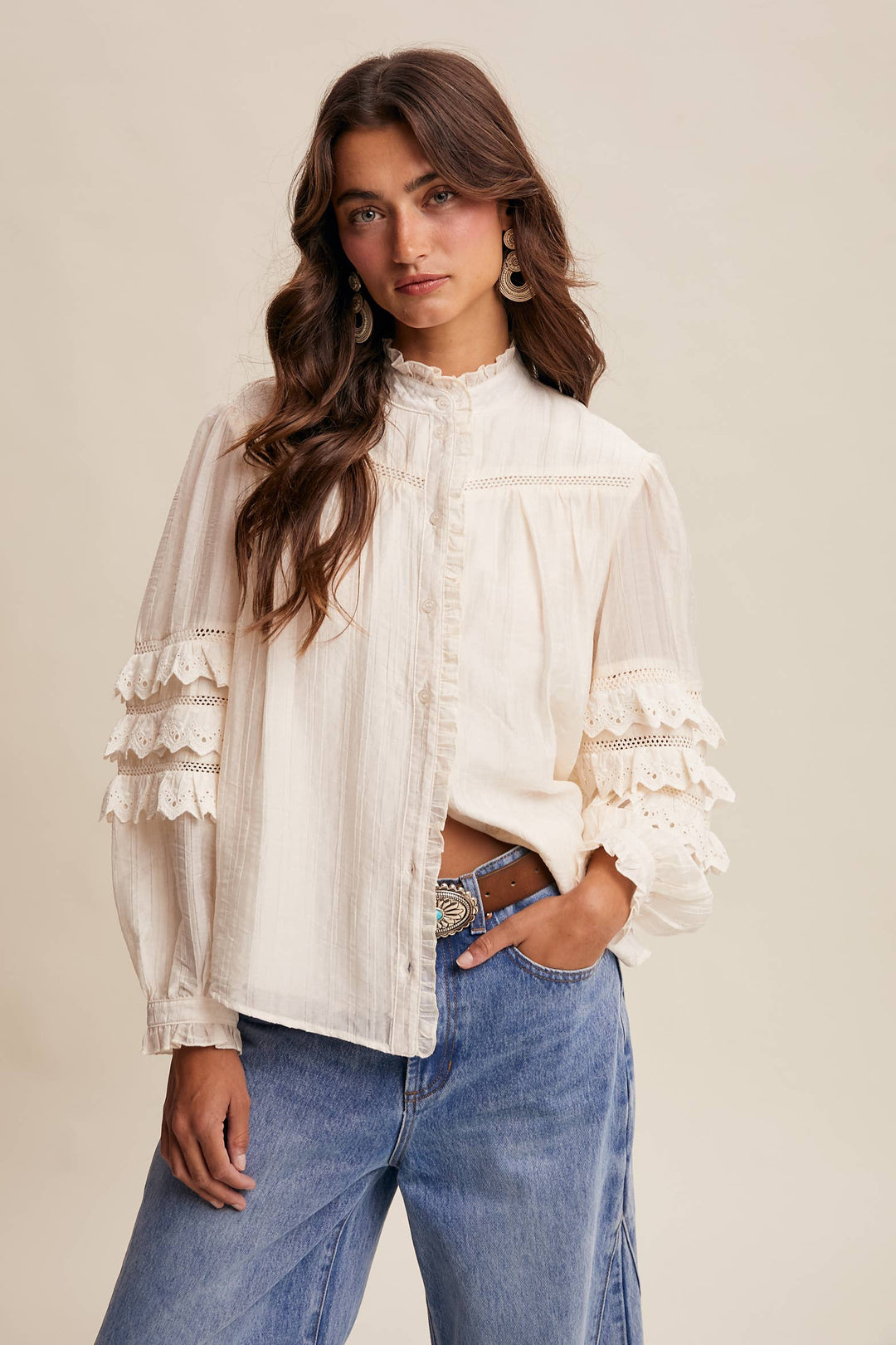 Clover Pintuck Blouse - Baycreek & Co